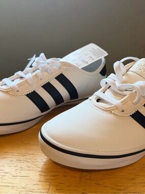 Adidas Slimvulc DB David Beckham Mens 9 White Black Sneakers G52273 NWT